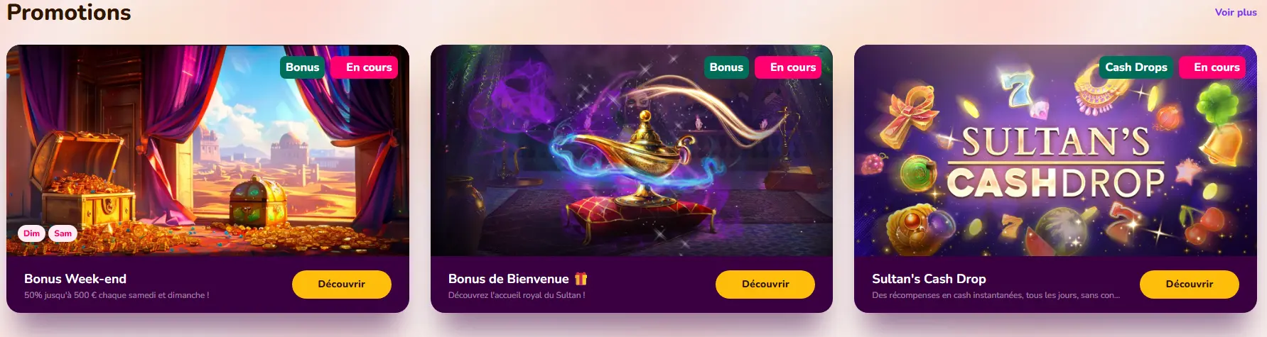 meilleures offres promotionnelles sur Wild Sultan Casino