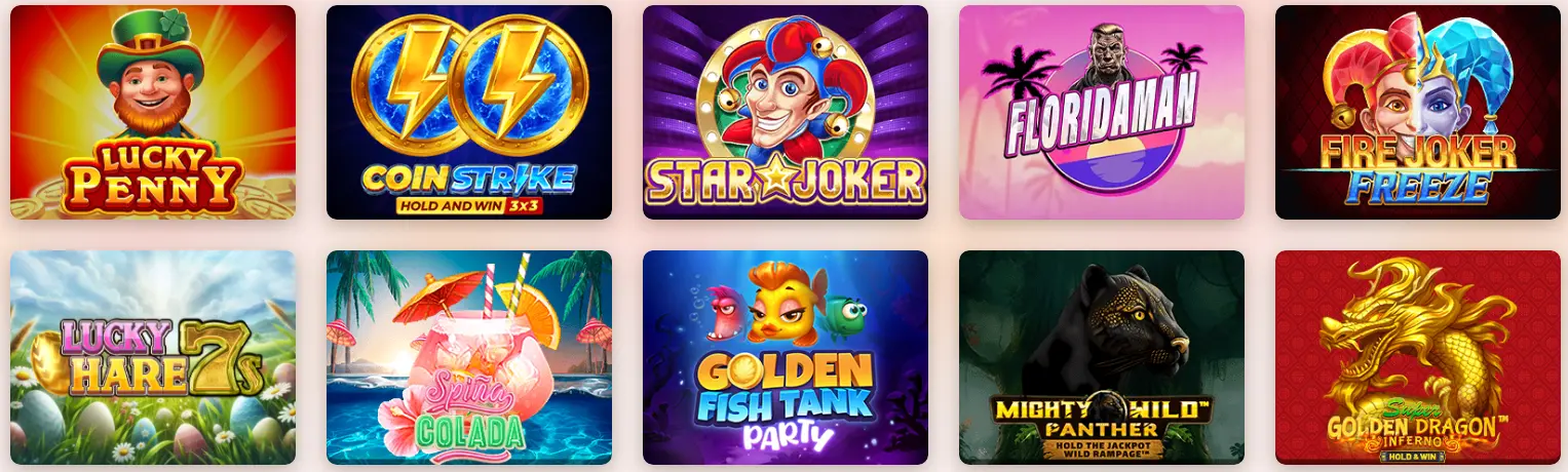 sélection des meilleurs jeux sur Wild Sultan Casino