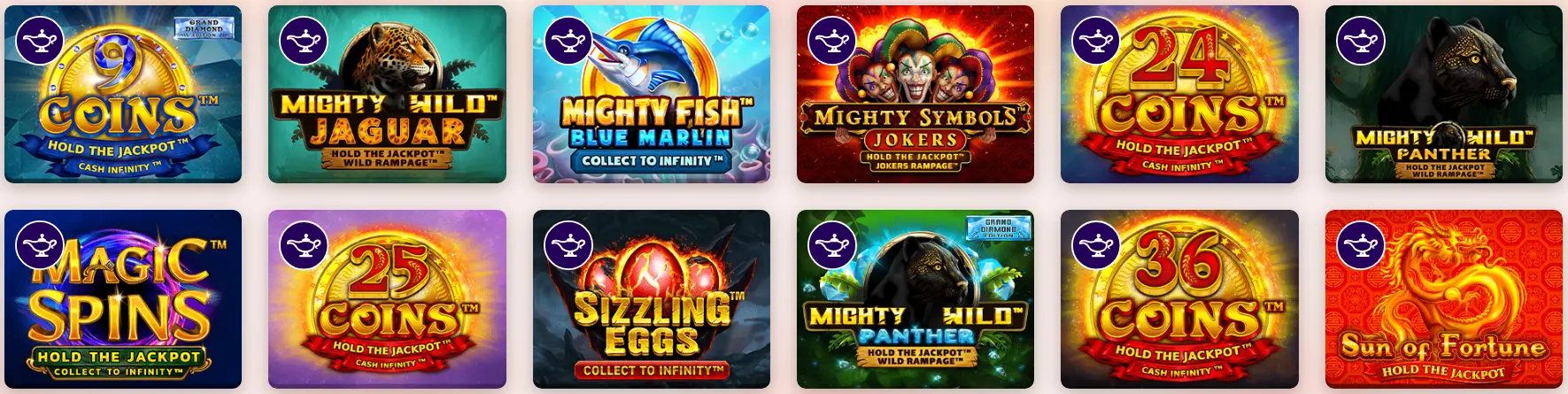 sélection de machines à sous au Wild Sultan Casino