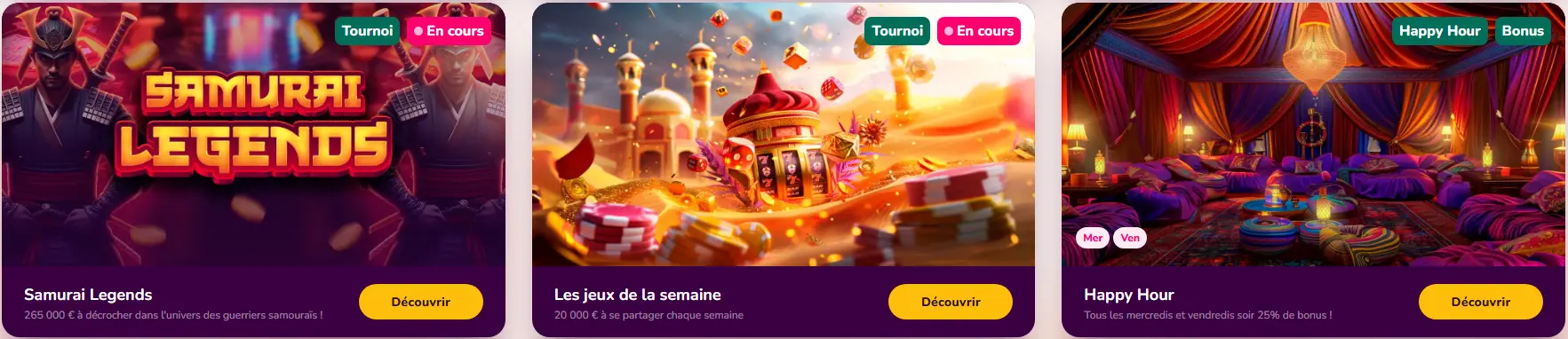 Sélection des jeux de la semaine sur Wild Sultan Casino